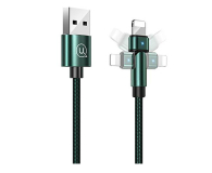 USAMS Kabel pleciony obrotowy U60 2A Lightning zielony - 1569067 - zdjęcie 1